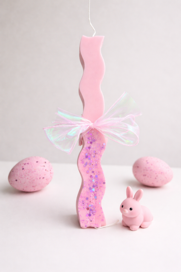 Pink glitter Λαμπάδα