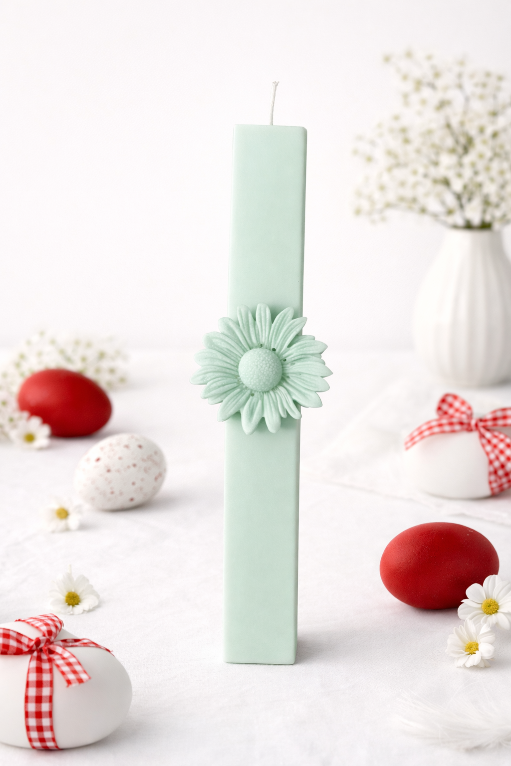 Glitter daisy mint Λαμπάδα