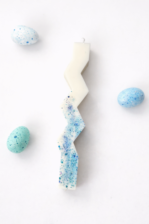 Blue glitter Λαμπάδα